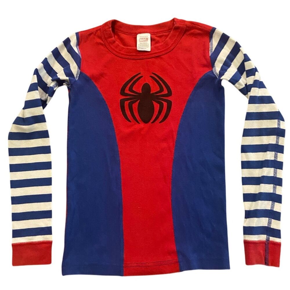 Hanna Andersson Boy’s Size 10 Marvel Organic Pajama Top Red White Blue